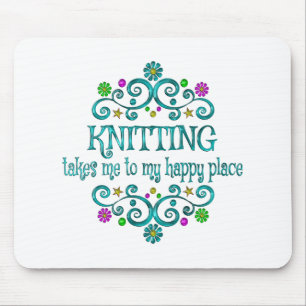 Knitting Happy Place Mousepad