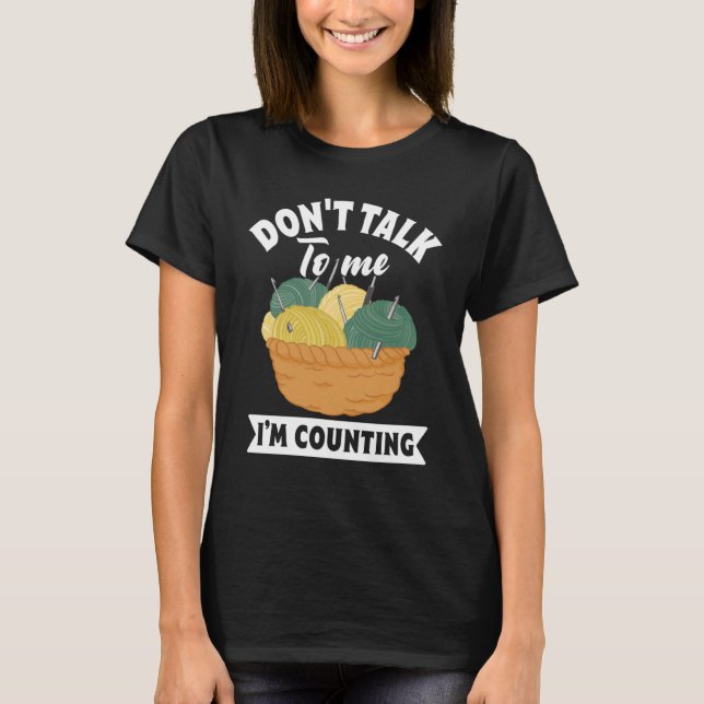 Knitting Love Hobby Yarn Crochet Crocheting needle T-Shirt (Vorderseite)