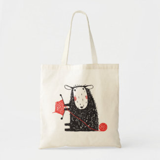 Knitting Sheep Tote Bag Tragetasche