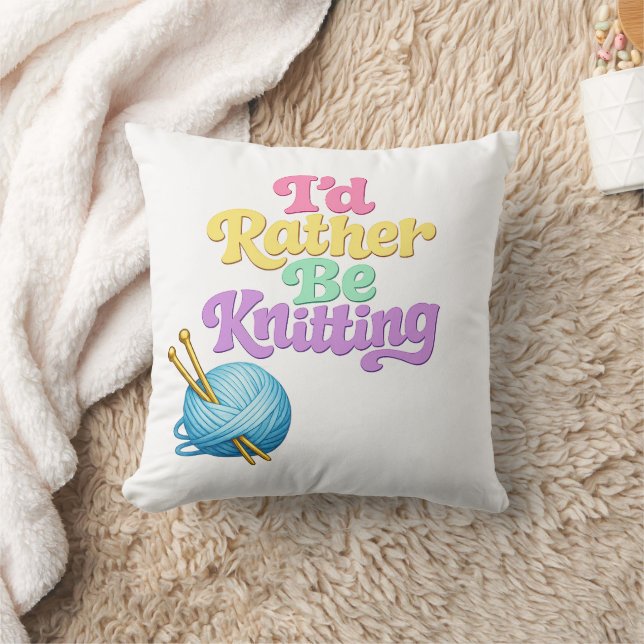 Knitting Yarn Geek Throw Pillow Kissen (Decke)