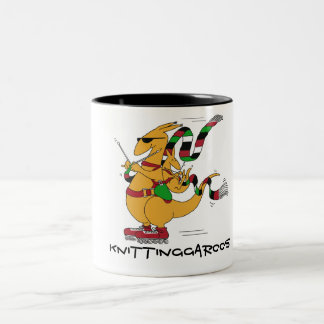 Knittinggaroos Rollerblading Zweifarbige Tasse