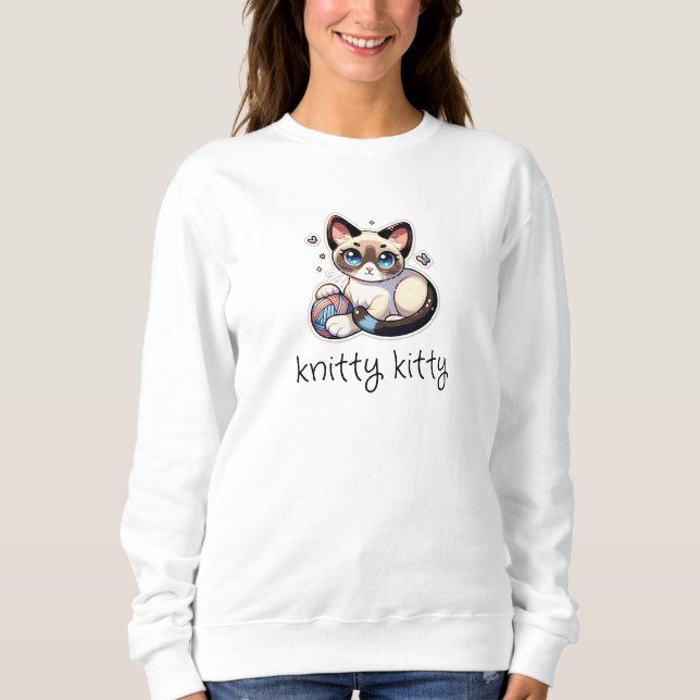 Knitty Kitty Sweatshirt (Vorderseite)