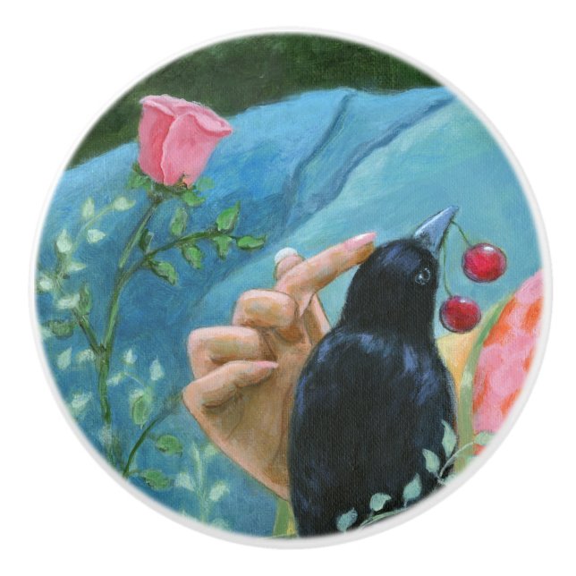 Knob der "Crow Gifts"-Keramik Keramikknauf (Vorderseite)