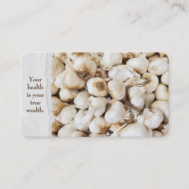 Knoblauch auf der Market Business Card Visitenkarte (Vorderseite)