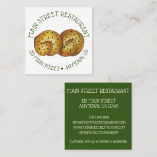 Knoblauch Brot Roll Italienischer Koch Koch Quadratische Visitenkarte
