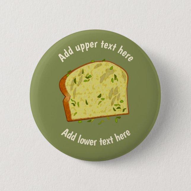 Knoblauch - Herby Italian Loaf Slice - eigener Tex Button (Vorderseite)