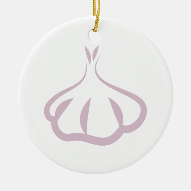 Knoblauch Keramikornament (Vorne)