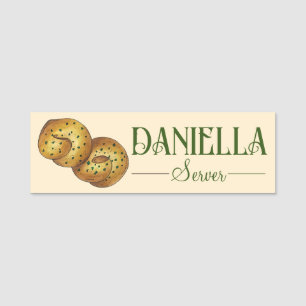Knoblauch Knoblauch Brot Roll Italienisches Restau Namensschild