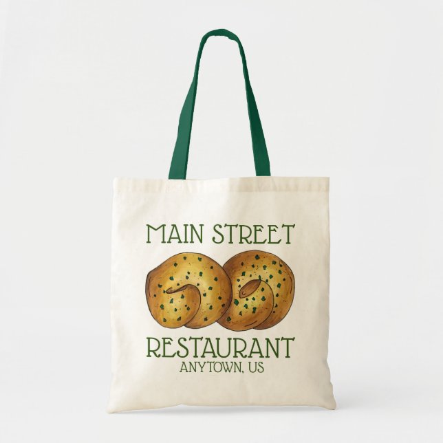 Knoblauch Knoblauch Brot Roll Italienisches Restau Tragetasche (Vorne)