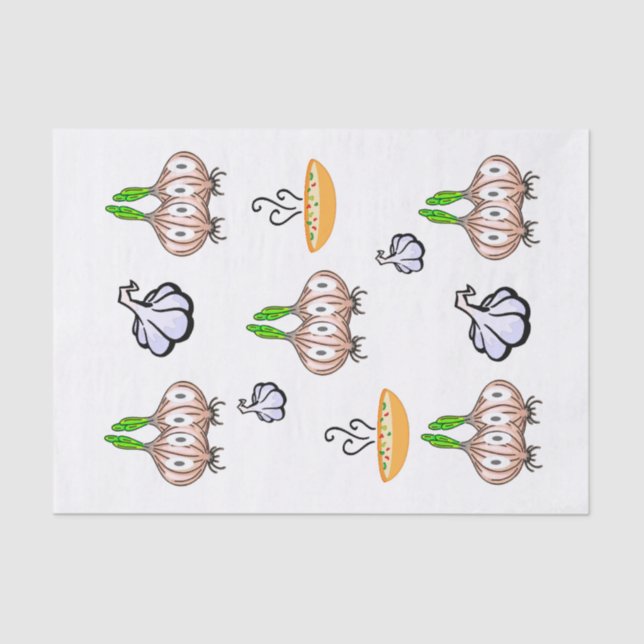 Knoblauch-Koch Seidenpapier (Vorderseite)