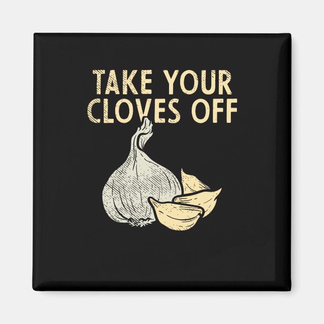 Knoblauch-Pflanze Magnet (Vorne)