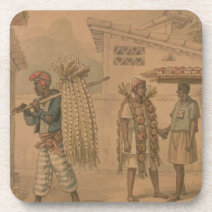 Knoblauch-und Zwiebel-Verkäufer, 1826 (w/c auf Untersetzer