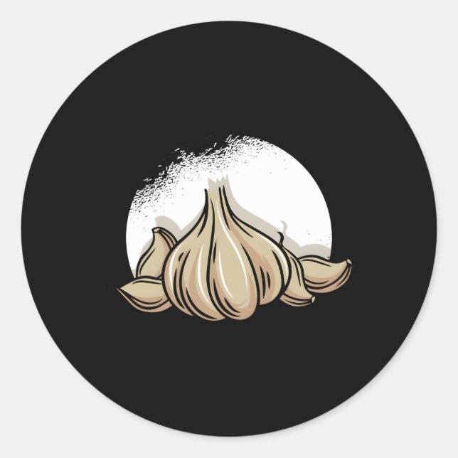 Knoblauch Vegan Bulle Albergo Colmanicchio Bauer V Runder Aufkleber (Vorderseite)