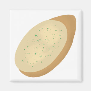 Knoblauchbrot Scheibe Food Lover Geschenk Magnet