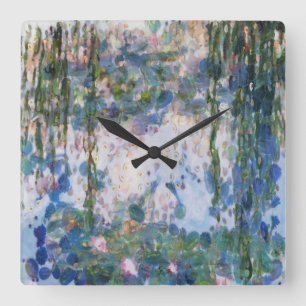 Knoblauchlilien Seerosen Fine Art Spoof Quadratische Wanduhr