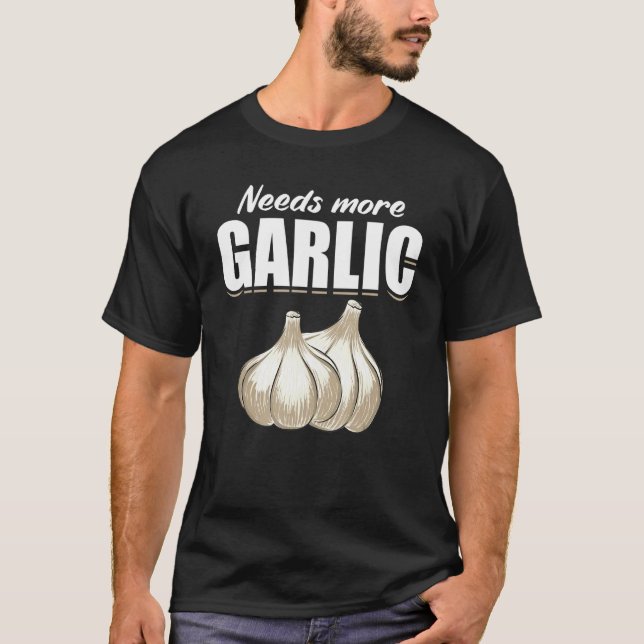Knoblauchzehe Kochen Spaß T-Shirt (Vorderseite)