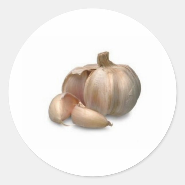 Knoblauchzwiebel Runder Aufkleber (Vorderseite)