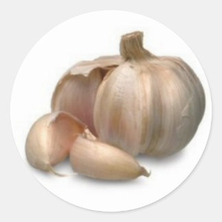 Knoblauchzwiebel Runder Aufkleber