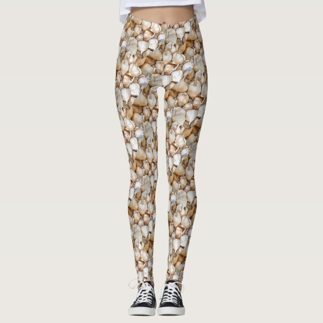 Knoblauchzwiebeln Kunstschwarze Kontur Kunst Leggings (Vorderseite)