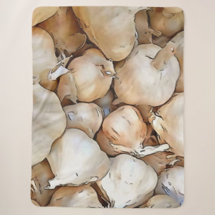 Knoblauchzwiebeln Kunstschwarze Kontur Kunst Sherpadecke
