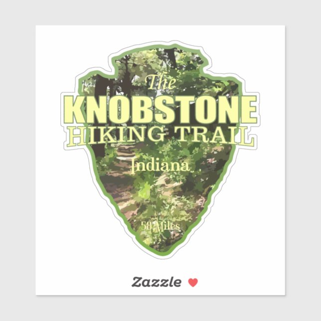 Knobstone Trail (arrowhead) Aufkleber (Blatt)