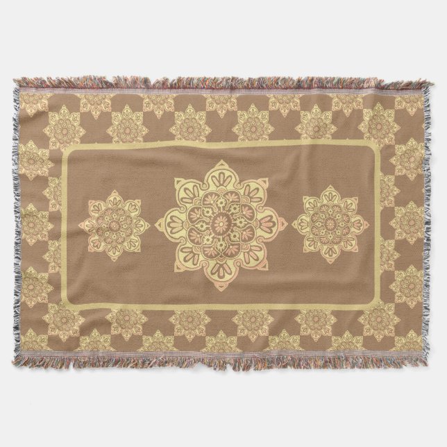 Knöchelblanket mit gelben Medaillen Decke (Vorderseite)