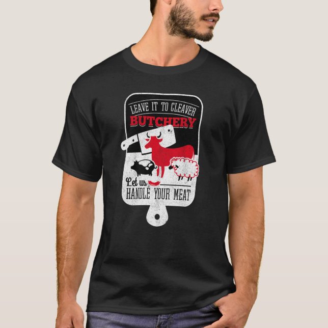 Knöchelei Handle Fleisch Funny Cow Pig Sh T-Shirt (Vorderseite)