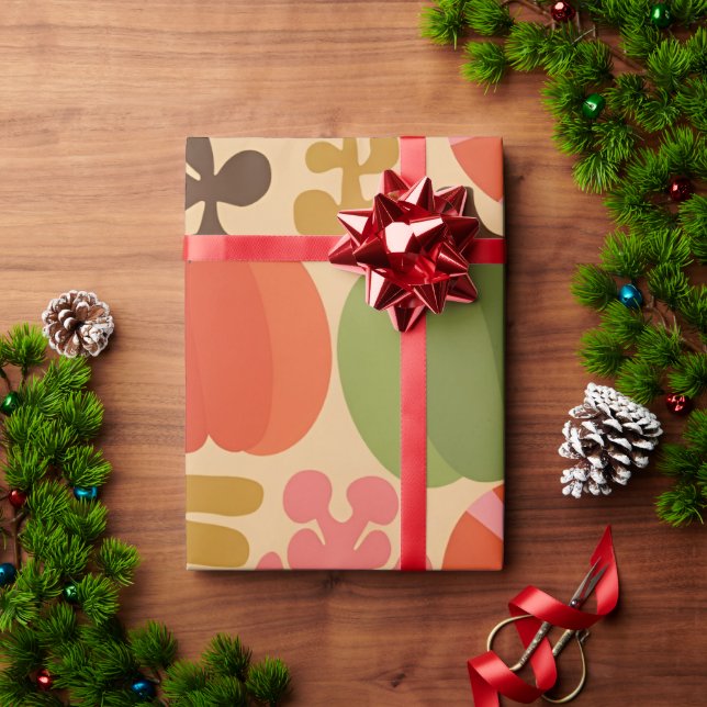Knöchelkürbis Nahtloses Muster Geschenkpapier (Feiertagsgeschenk)