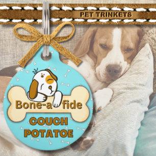 Knochen-a-fide-Couch-Potatoe-Hund Haustiermarke