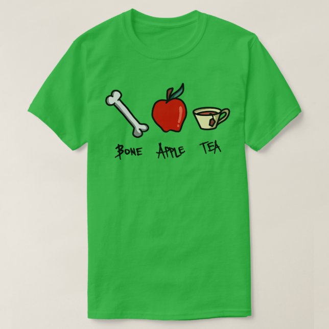 Knochen Apfel Tee Guten Appetit (Design vorne)