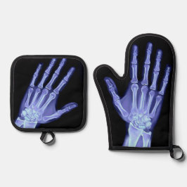 Knochen Appétit - Skeleton Hand Tödlich köstlich Ofenhandschuh & Topflappen-Set