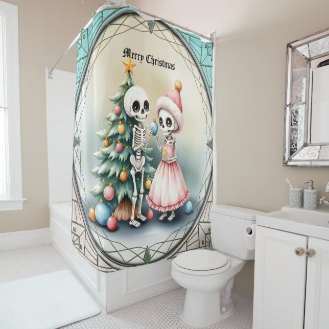 Knochen, Baulen und ein bisschen Zauber Duschvorhang (Beispiel)