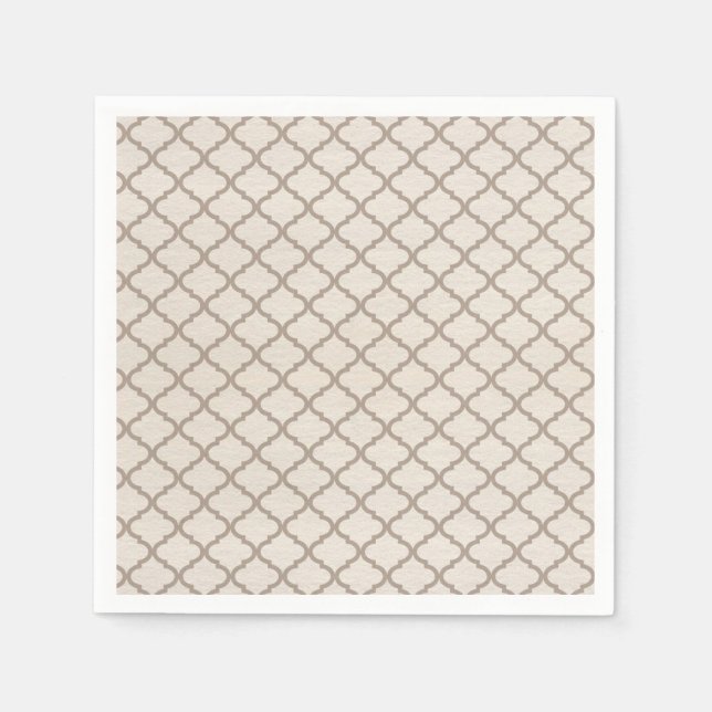 Knochen/Beige marokkanisches Gitter Serviette (Vorderseite)