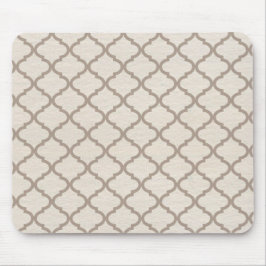 Knochen/Beige marokkanisches Gittermuster Mousepad