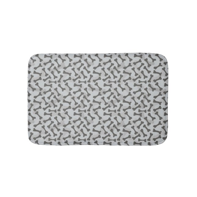 Knochen-Beschaffenheits-Muster Greyscale Badematte (Vorderseite)