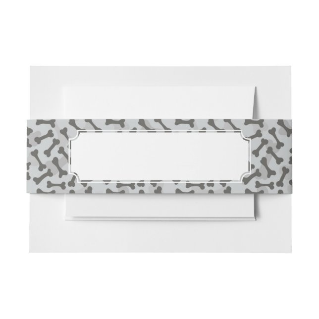 Knochen-Beschaffenheits-Muster Greyscale Einladungsbanderole (Vorderseite Beispiel)