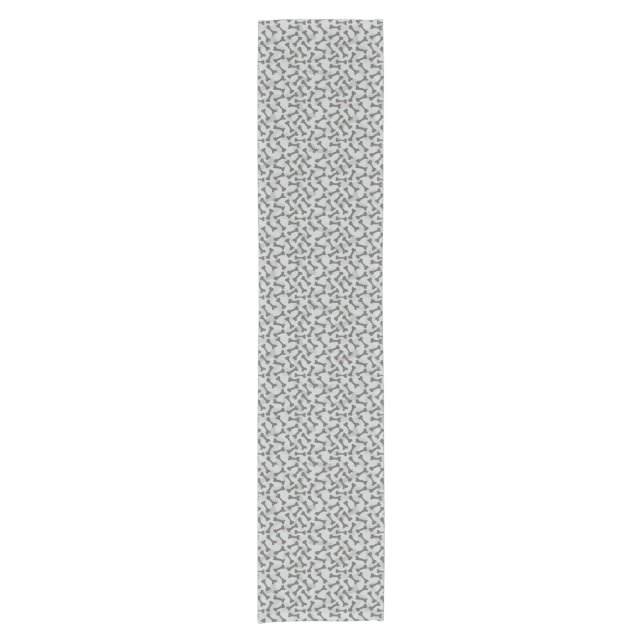 Knochen-Beschaffenheits-Muster Greyscale Kurzer Tischläufer (Vorderseite)