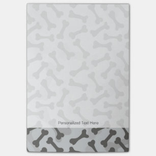 Knochen-Beschaffenheits-Muster Greyscale Post-it Klebezettel