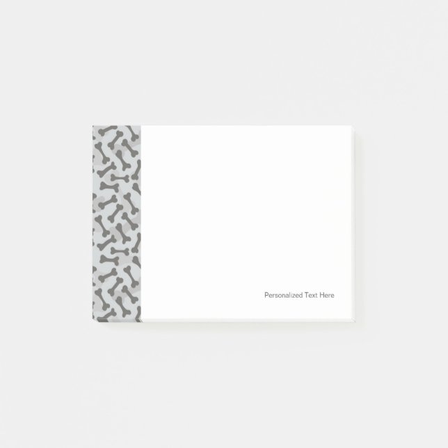 Knochen-Beschaffenheits-Muster Greyscale Post-it Klebezettel (Vorderseite)