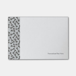 Knochen-Beschaffenheits-Muster Greyscale Post-it Klebezettel