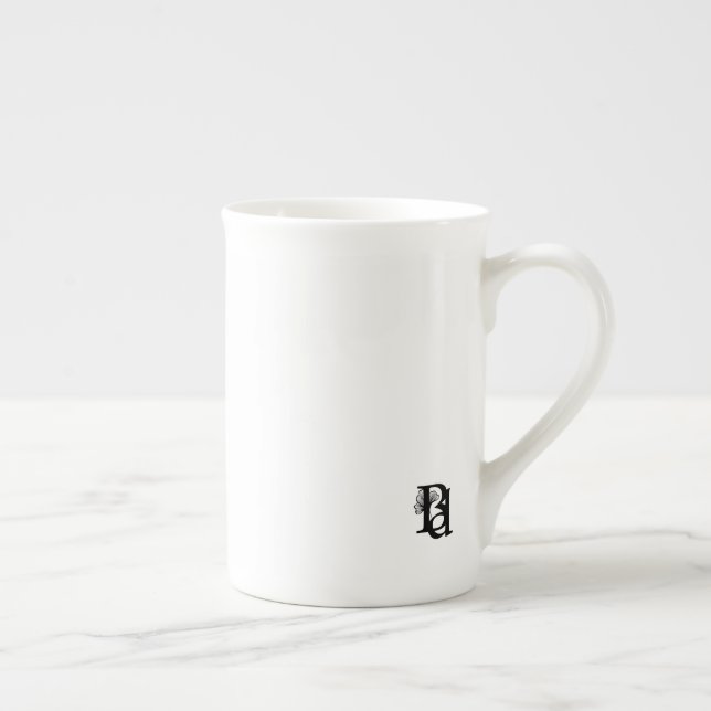 Knochen-China-Tasse Abstrakt Art Blauen Ozean Prozellantasse (Rechts)