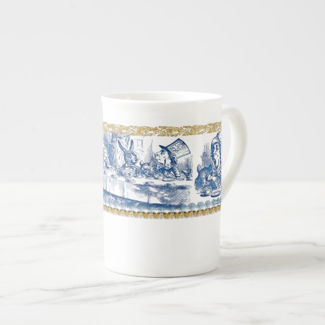 Knochen-China-Tasse - Wunderland Prozellantasse (Vorderseite Rechts)