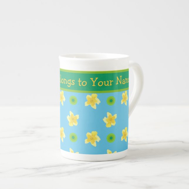 Knochen-China-Tasse zur Personalisierung von Primr Prozellantasse (Vorderseite Rechts)