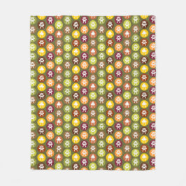 Knochen! Circle Print Herbstfarben (Medium) Fleecedecke