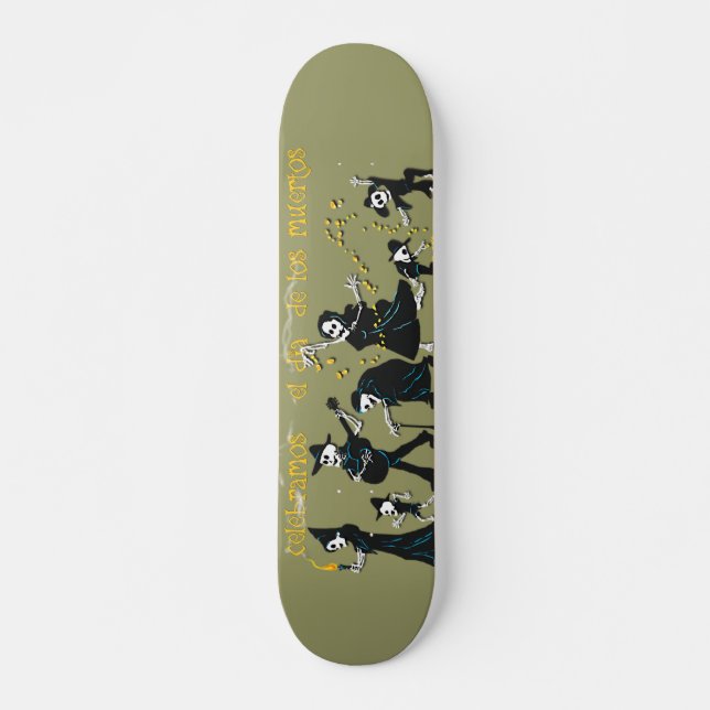 Knochen Deck™ - tanzendes Muertos Skateboard (Vorne)