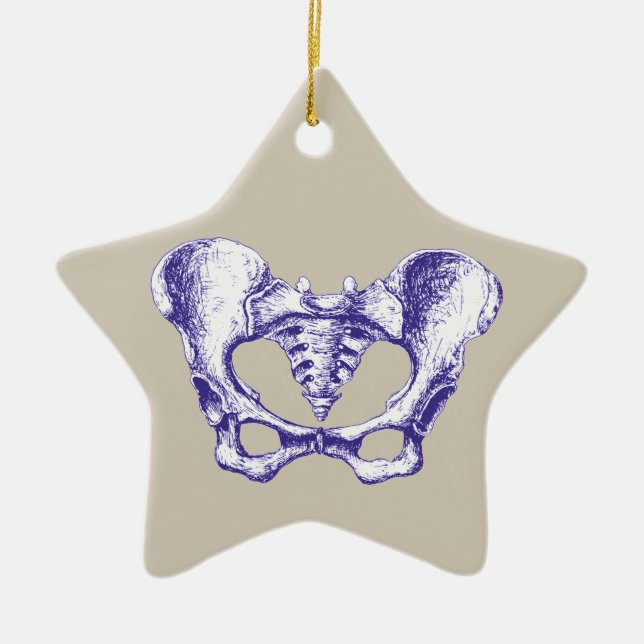 Knochen der menschlichen Pelvis Keramikornament (Vorne)