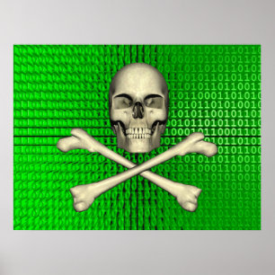Knochen im Binärbereich Poster