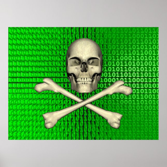 Knochen im Binärbereich Poster (Vorne)