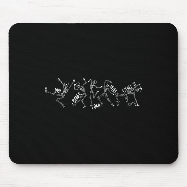 Knochen kommen Alive Ezekiel 37 Halloween Skeleton Mousepad (Vorne)