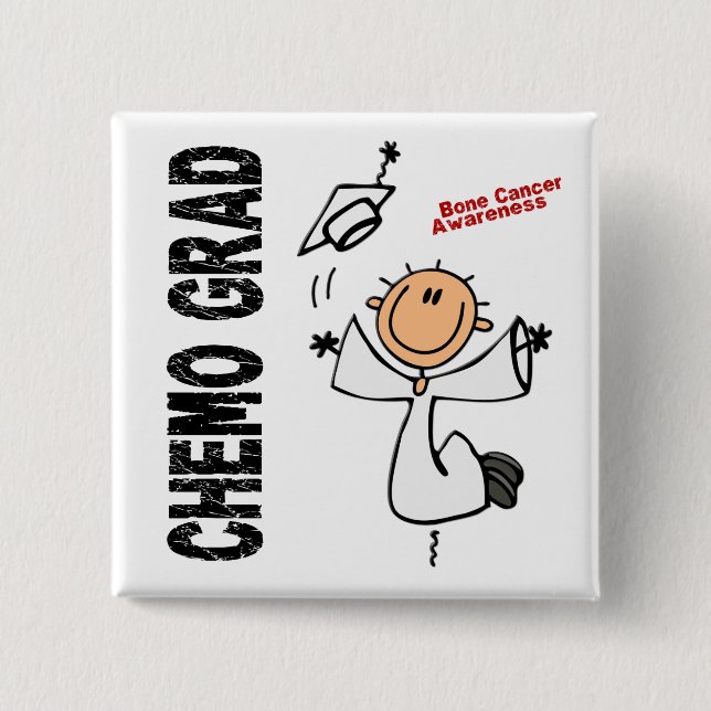 Knochen-Krebs CHEMO ABSOLVENT 1 Button (Vorderseite)